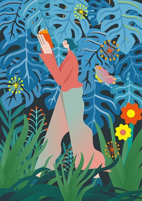 Free digital art jungle colorful illustration