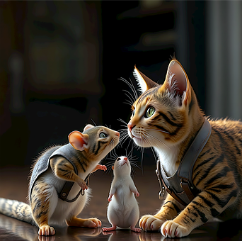Free Cat Mouse illustration and picture