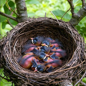 Free Nest Chicks illustration and picture