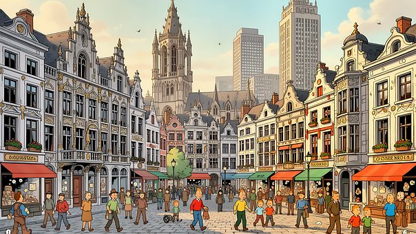 Free Historic Center Architecture illustration and picture