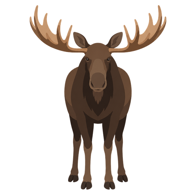 Free moose large antlers nature vector