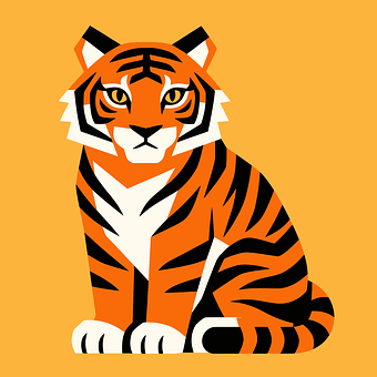 Free Tiger Beautiful Wallpaper vector and picture