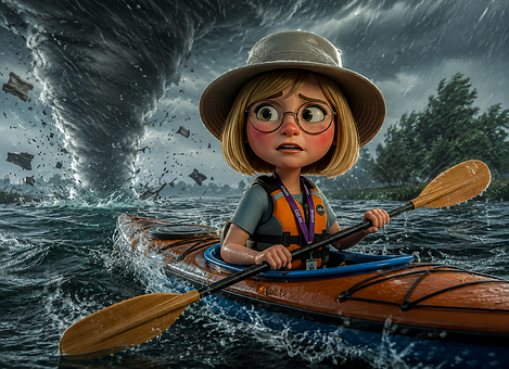Free Kayak Woman illustration and picture