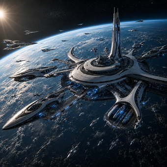 Free Space Station Earth illustration and picture