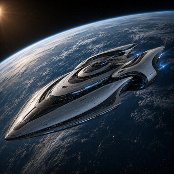 Free Starship Futuristic illustration and picture