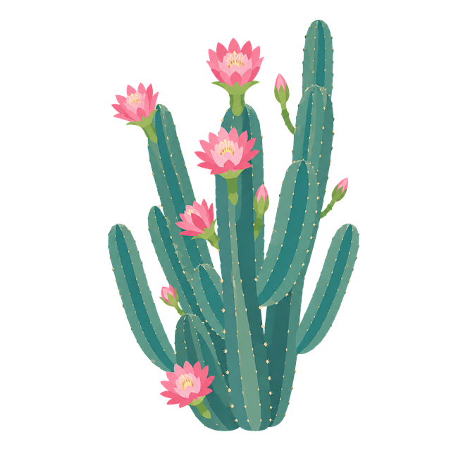 Free cactus flowering cactus pink flower vector