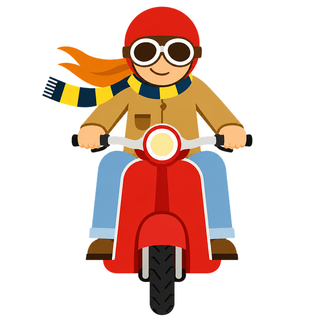 Download free HD stock image of Scooter Red Free scooter red person illustration