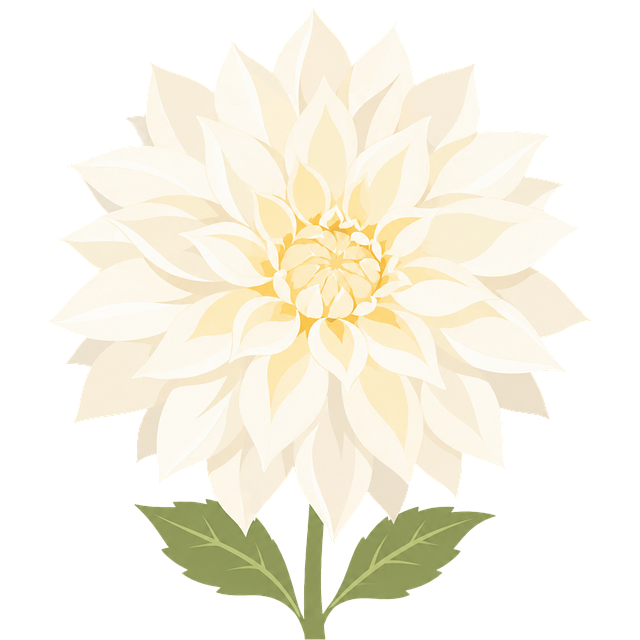 Dahlie, Cremefarbene Blume