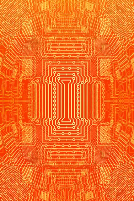 Free abstract orange geometric pattern illustration