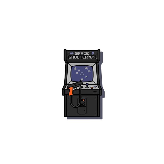 Free arcade game retro video game illustration