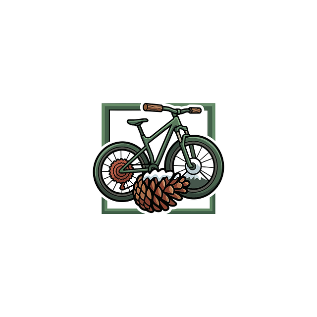 Free Bicycle Pine Cone vector and picture