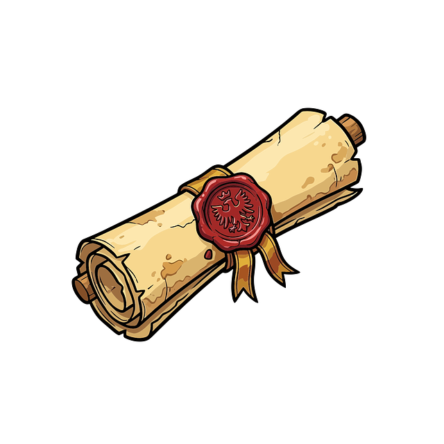 Free scroll seal wax seal vector