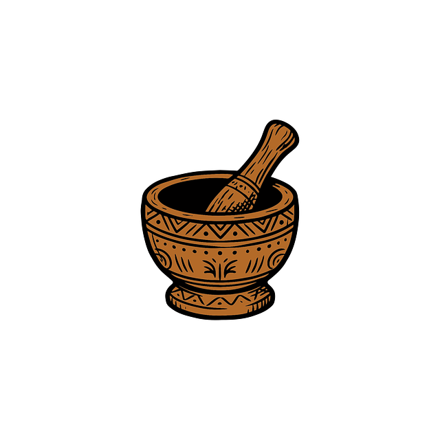 Free mortar kitchen tool wooden vector