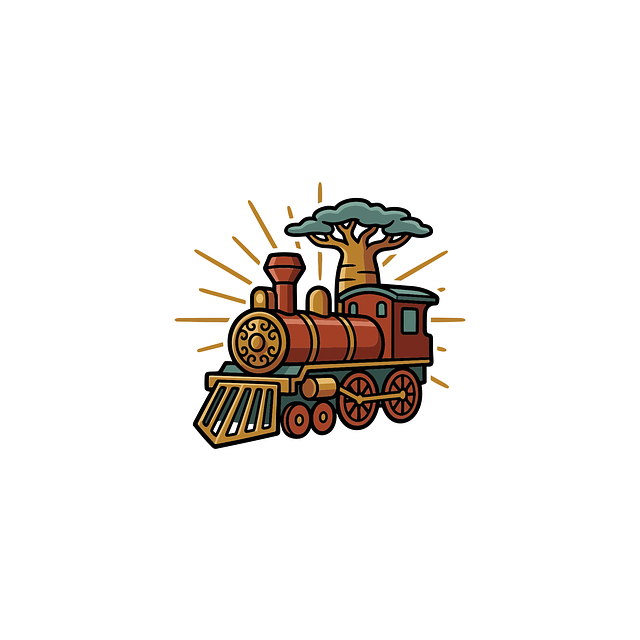 Free train steam-train tree vector