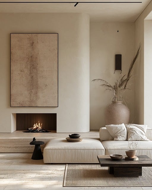Free interior design living room minimalist illustration