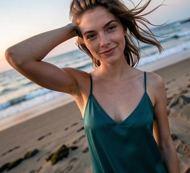 Free Woman Beach illustration and picture