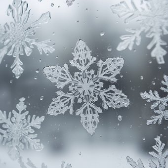 Snefnug, Vinter, Is, Frost, Vindue