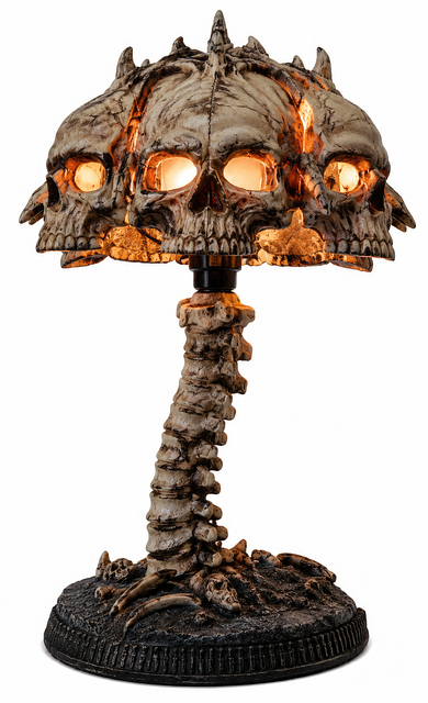 Free skull lamp gothic illustration
