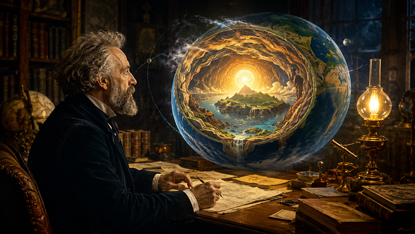 Free Fantasy Vintage Library illustration and picture