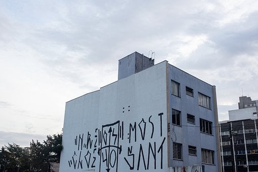 Grafite, Rua, Urbano, Edifício, Fachada