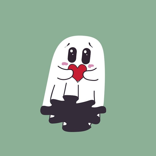 Free Ghost Heart illustration and picture