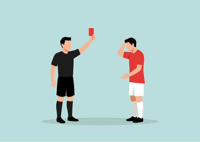 Free soccer red card referee vector