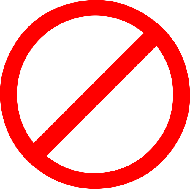 Free prohibition sign symbol red color illustration