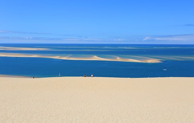 Plaża, Wydma, Francja, Ocean, Natura