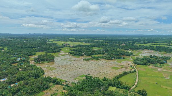 Free Aerial View Farmland photo and picture