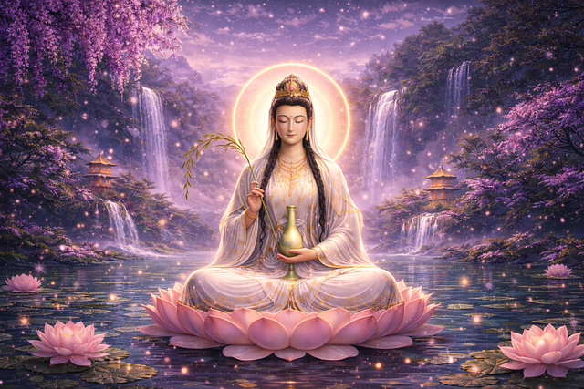 Free guanyin avalokiteshvara bodhisattva illustration