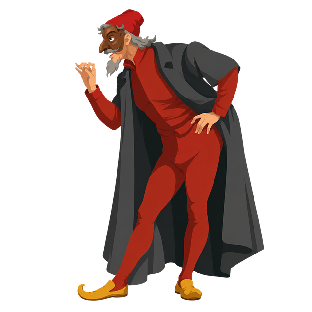 Free pantalone carnival commedia dell'arte vector