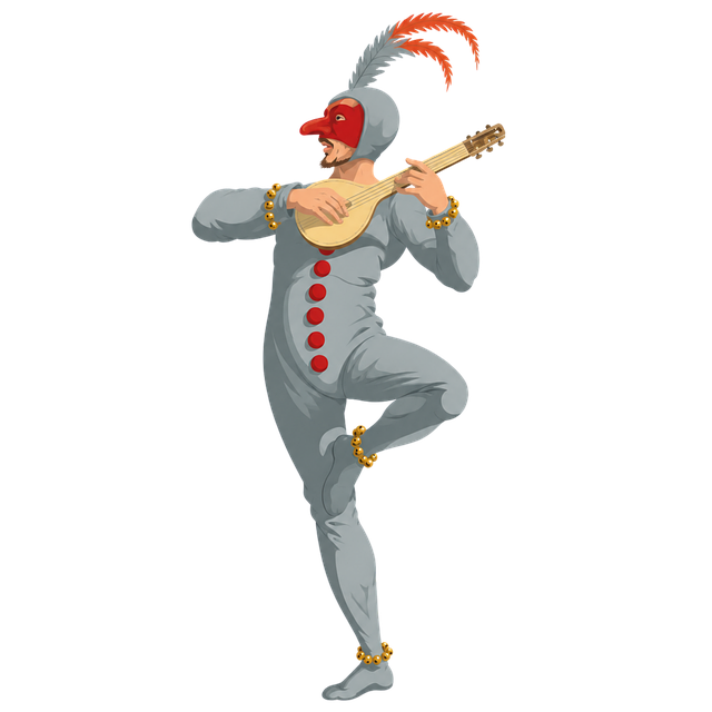 Free carnival mask lute vector