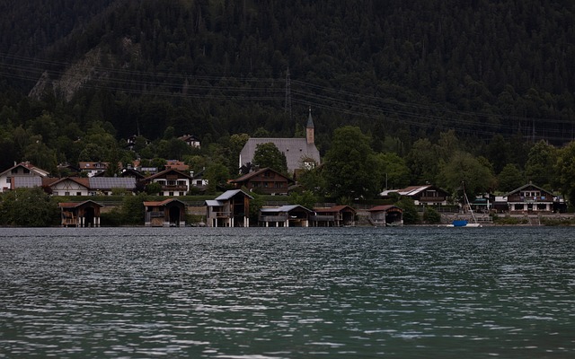 Landschaft, Kirche, Architektur, See
