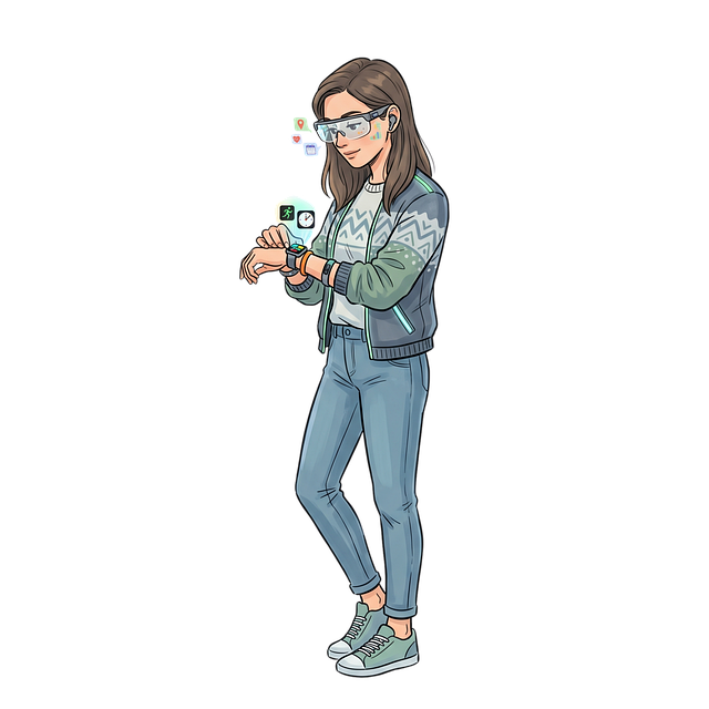 Free technology holography smart glasses illustration