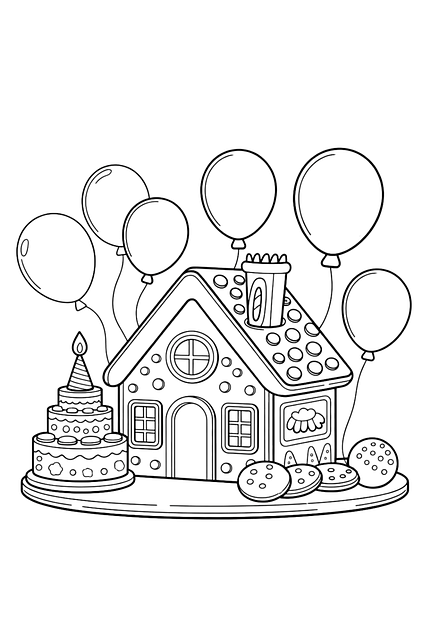 Free Gingerbread House Birthday Cake photo and picture