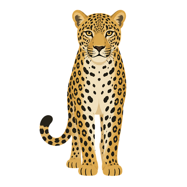 Free leopard animal wildlife illustration
