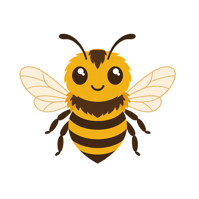 Free bee cartoon cute illustration