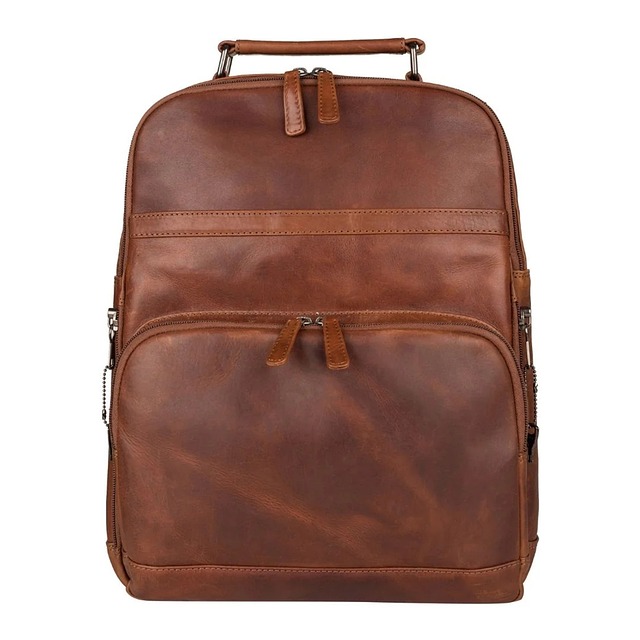 Leer, Rugzak, Unisex, Bruin