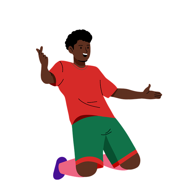 Free football player celebrating illustration
