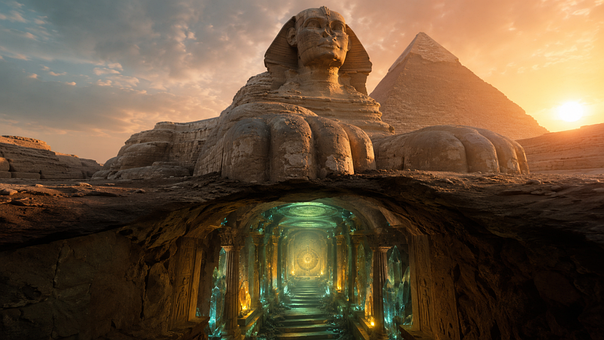 Free Sphinx Pyramid illustration and picture