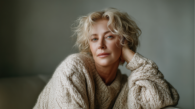 Free Older Woman Knitwear photo and picture