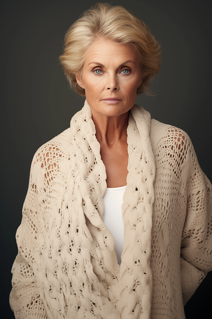Free Older Woman Knitted Fashion photo and picture