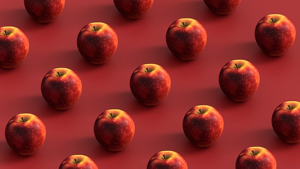 Æble, Mønster, Frugt, 3D, Symmetri