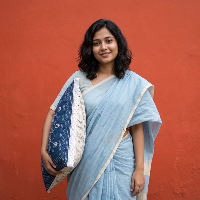 Free pillowcase woman indian clothing illustration