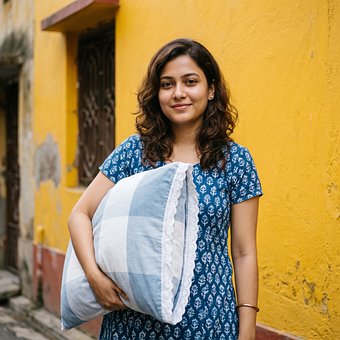 Almohada, Mujer, Diseño De Moda