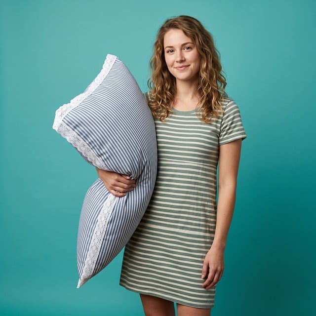 Free pillow design cozy vibes female model illustration
