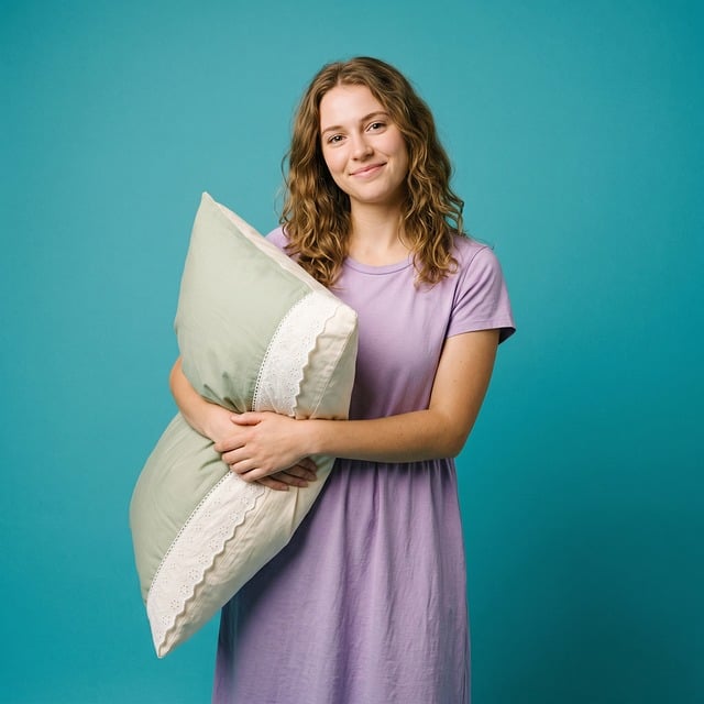 Free pillowcase purple dress woman illustration
