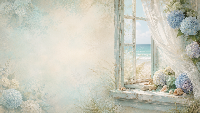Free coastal window sea illustration