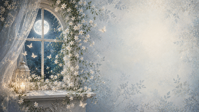 Free jasmine white jasmine full moon illustration