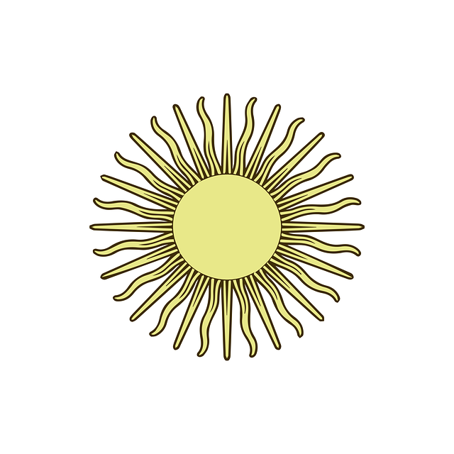 Free sun symbol art illustration